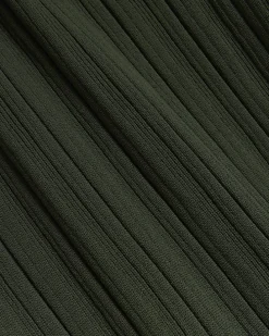 Khaki knit rib jumper maxi dress