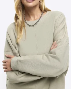 Khaki oversized sweatshirt
