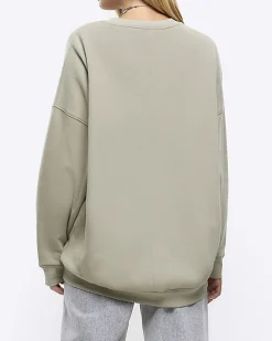 Khaki oversized sweatshirt