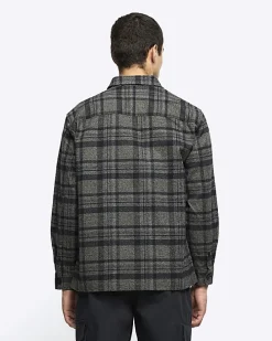 Khaki Regular Fit Check Shirt