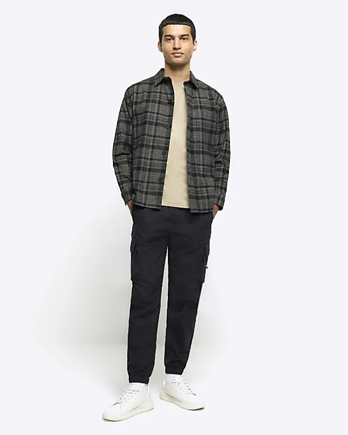Khaki Regular Fit Check Shirt