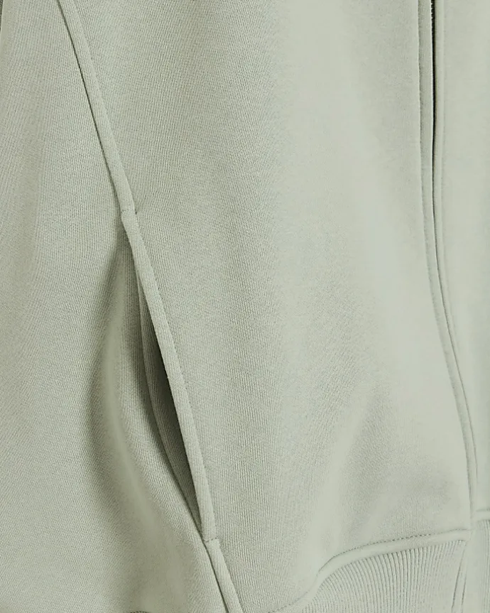 Light Green zip up bomber sweatshirt