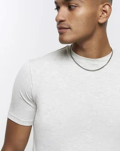 Light grey muscle fit t-shirt