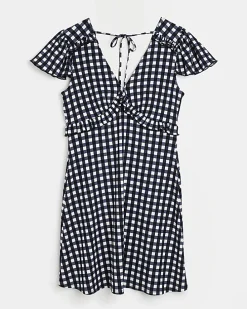 Maternity black frill mini dress