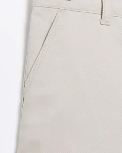 Mini Boys Beige Stretch Chino Shorts