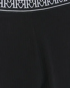 Mini girls black RI rib leggings