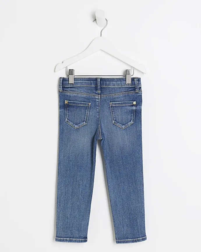 Mini girls blue skinny jeans