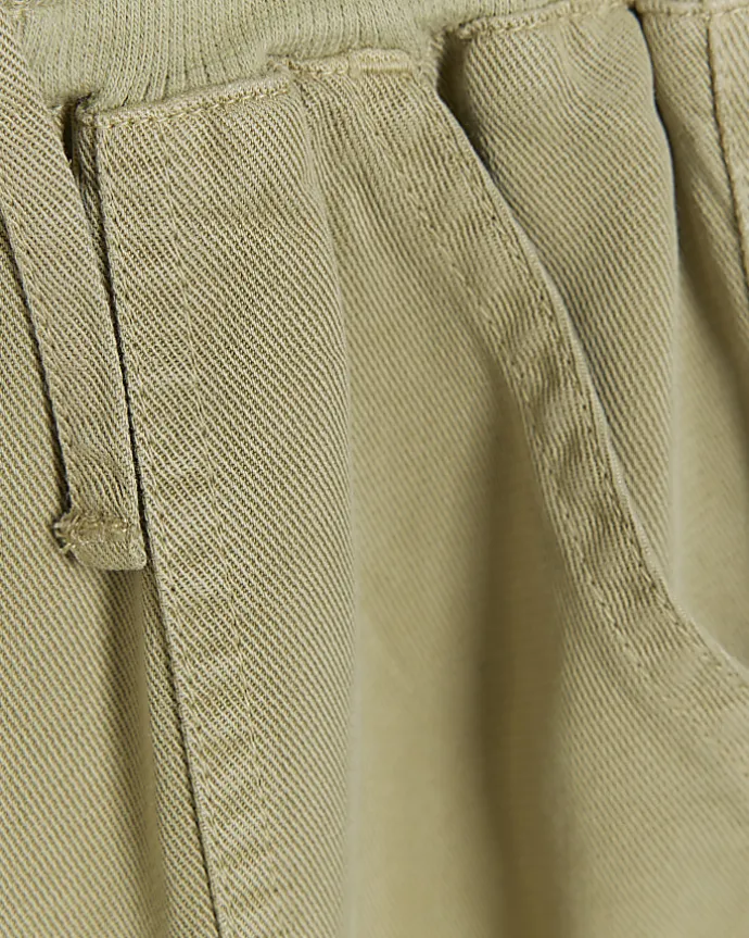 Mini girls green lyocell cuffed joggers