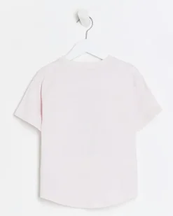Mini girls pink bear graphic t-shirt