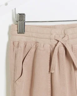 Mini girls pink lyocell cuffed joggers