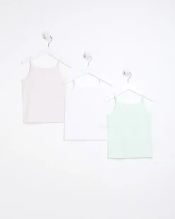 Mini girls pink vests 3 pack
