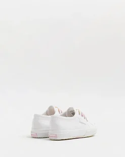 Mini girls White Superga Rainbow Trainers