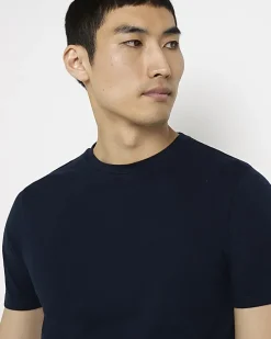 Navy muscle fit T-shirt