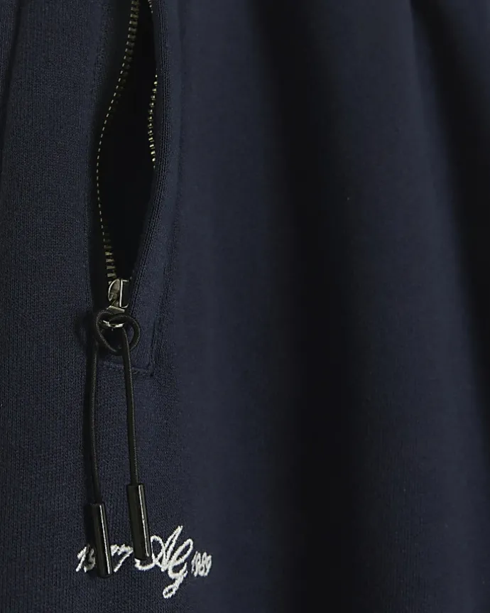 Navy regular fit joggers