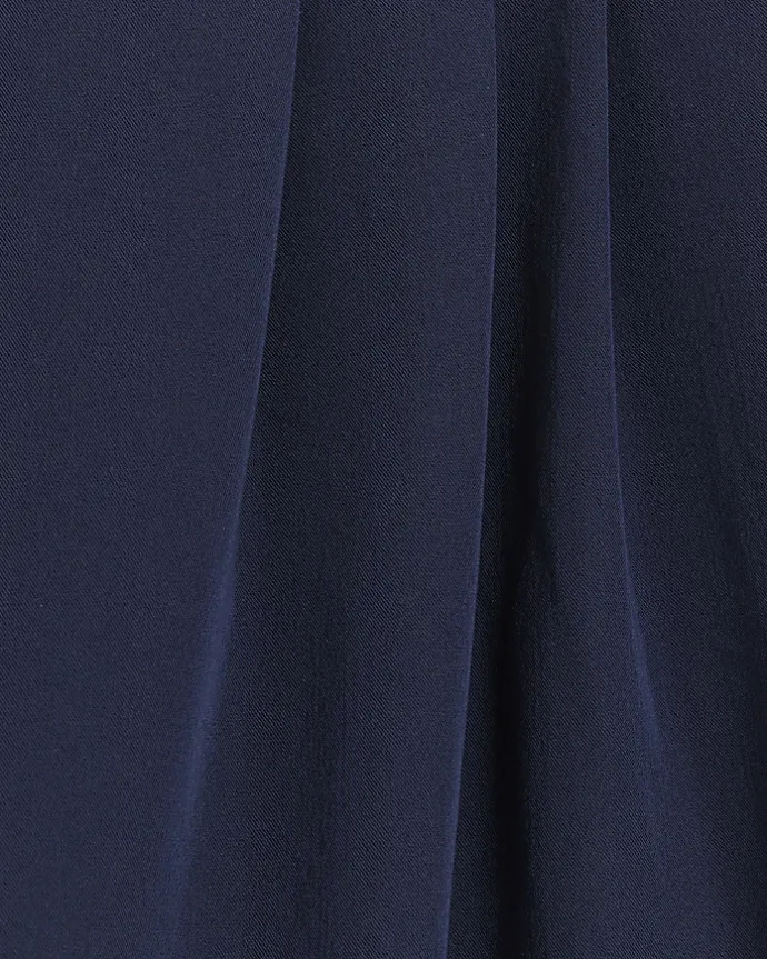 Navy side stripe wide leg trousers