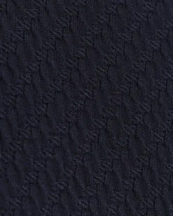 Navy slim fit diagonal half zip jumper