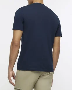 Navy slim fit t-shirt