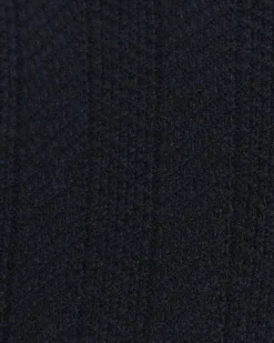 Navy slim fit wool blend crew jumper