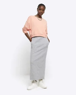 Orange crop plain sweatshirt