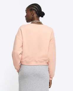 Orange crop plain sweatshirt