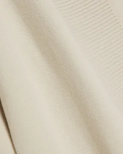 Petite beige longline cosy cardigan