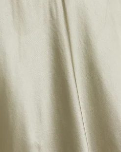 Petite beige tie waist midi skirt