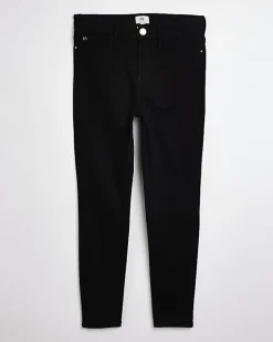 Petite black Molly mid rise skinny jeans