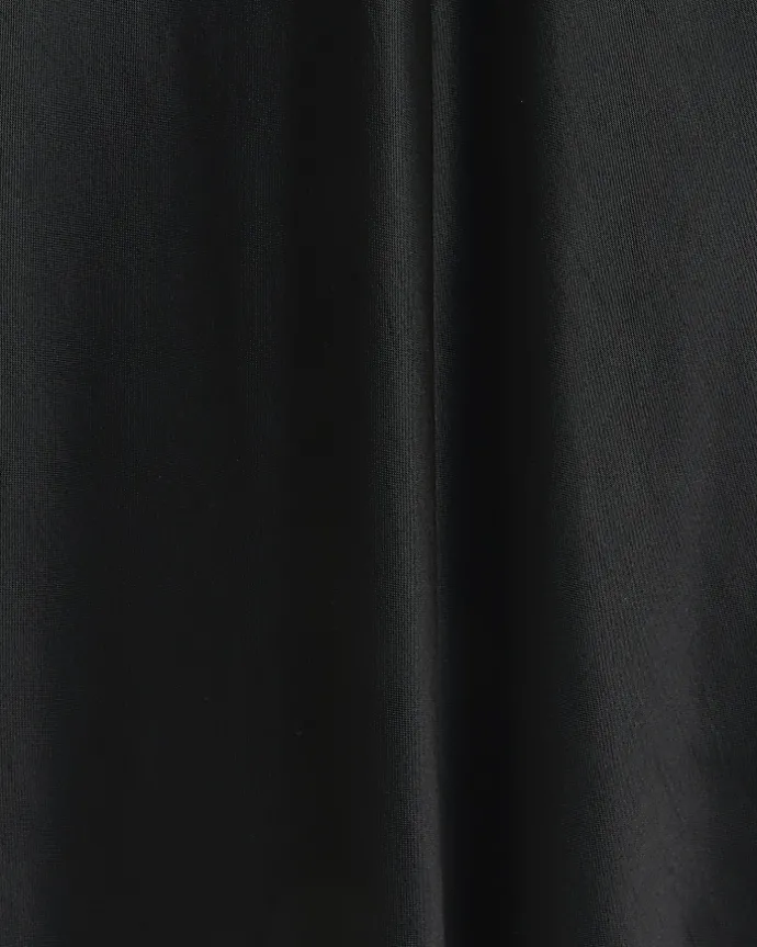 Petite black tie waist maxi skirt