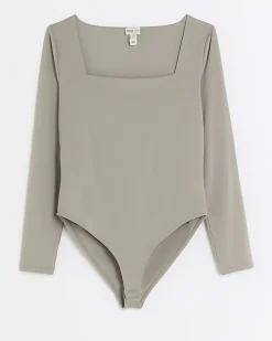 Petite Brown Clean Square Neck Body