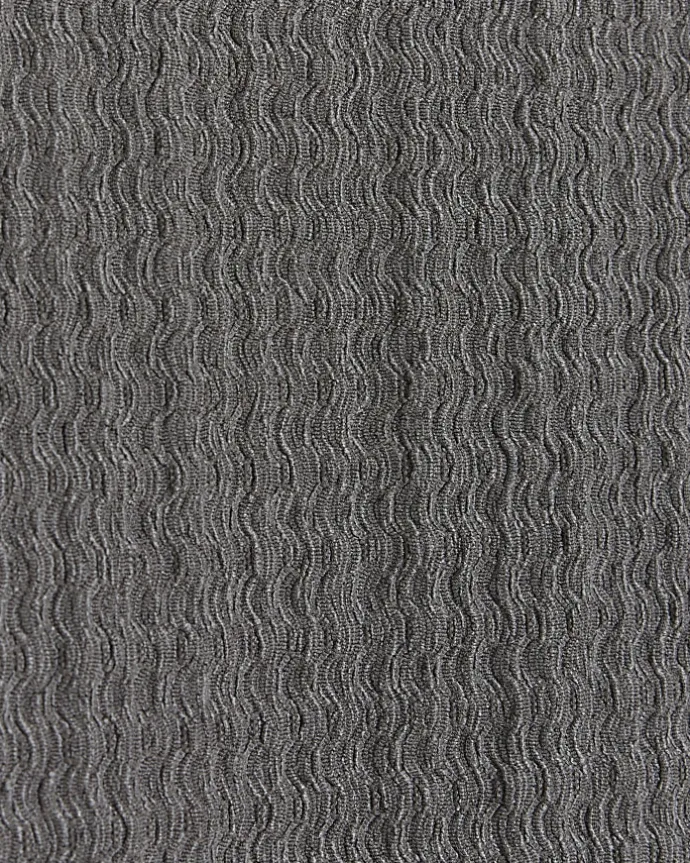 Petite grey textured midi skirt