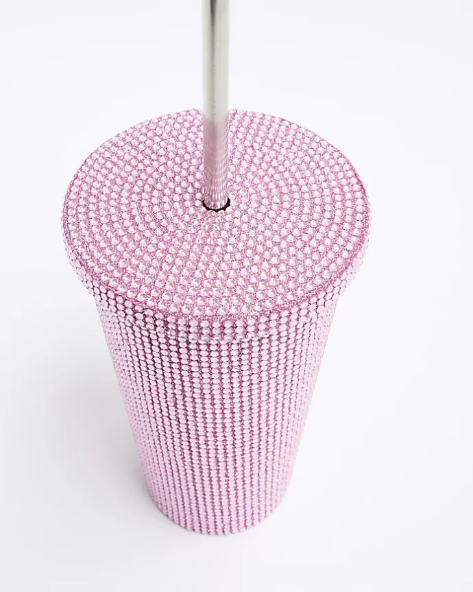 Pink Diamante cup