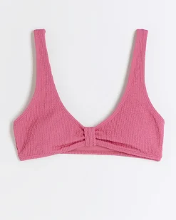 Pink knot cami bikini top