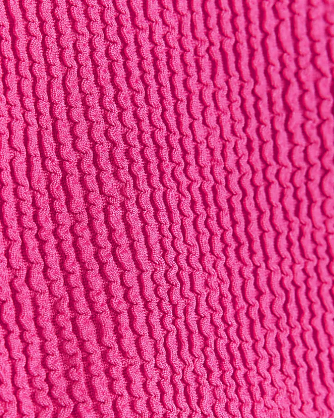 Pink low rise knot bikini bottoms