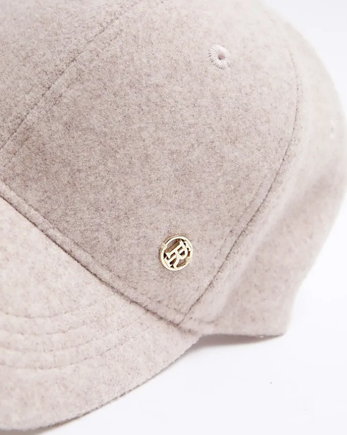 Pink melton cap