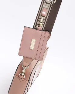 Pink RI monogram boxy cross body bag
