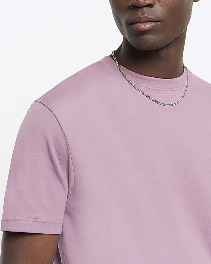 Pink RI Studio slim fit t-shirt