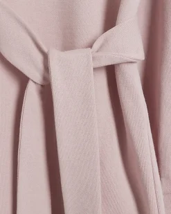 Pink tie side sweatshirt mini dress