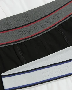 4PK Black and White cotton stretch Trunks
