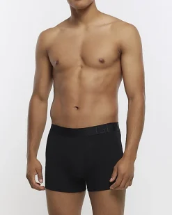 4PK Black cotton stretch Trunks