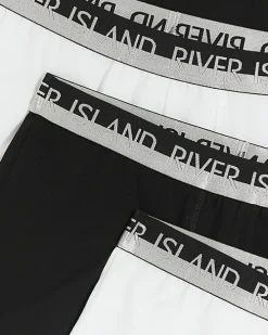 4PK black elasticated trunks