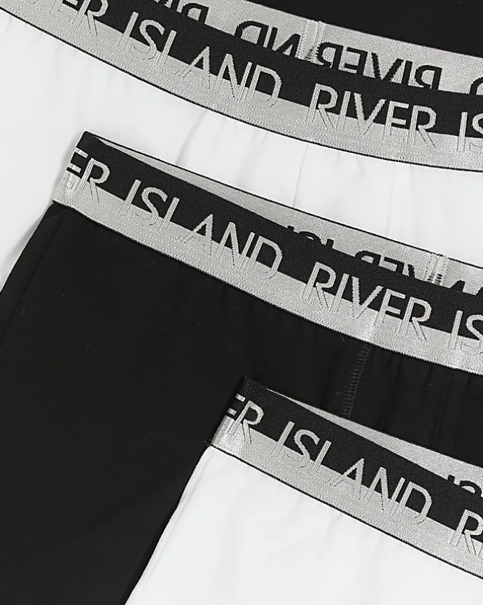 4PK black elasticated trunks