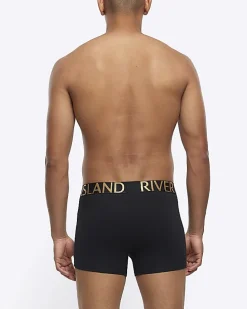 4PK Black RI cotton stretch trunks