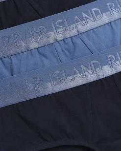 4PK blue cotton stretch RI briefs