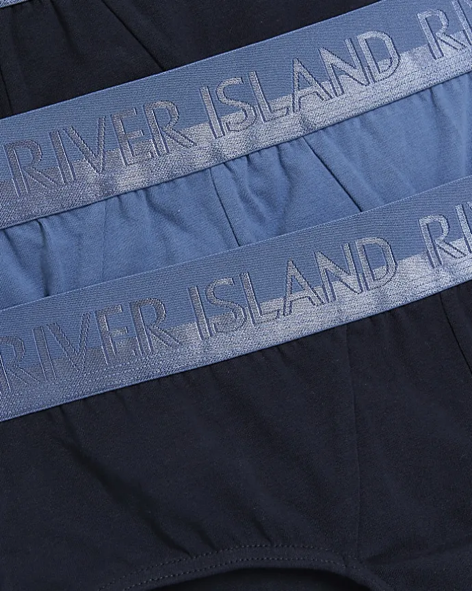 4PK blue cotton stretch RI briefs