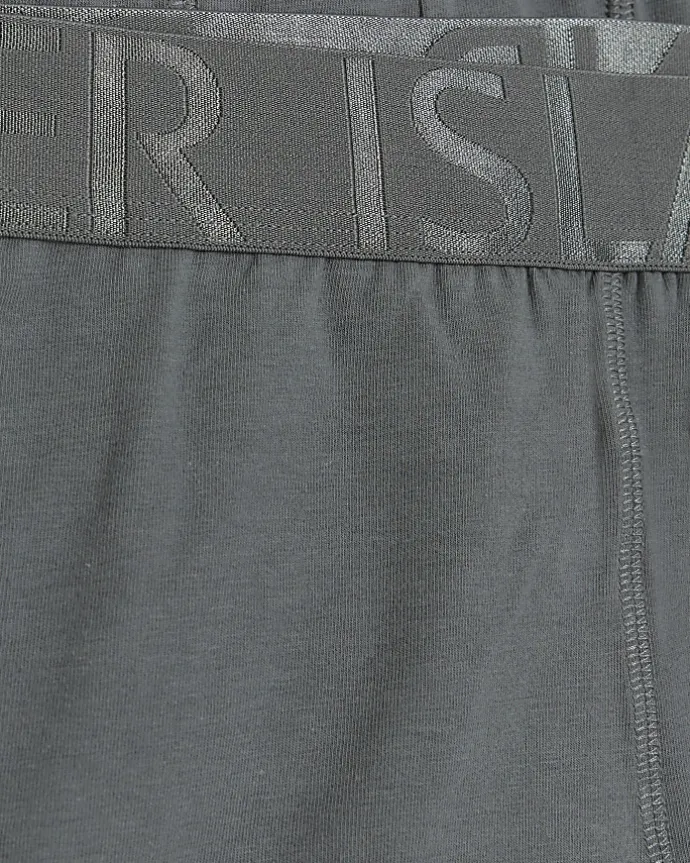 4PK Dark grey cotton stretch trunks
