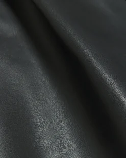Plus black faux leather shorts