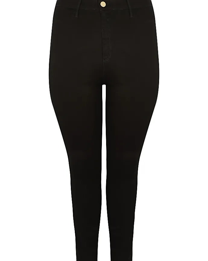 Plus black high waisted skinny jeans
