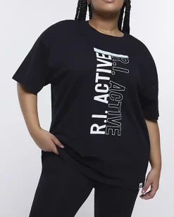 Plus black RI Active graphic print t-shirt