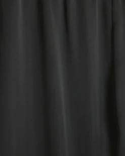 Plus black satin wide leg trousers