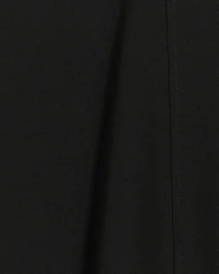 Plus black stitched wide leg trousers